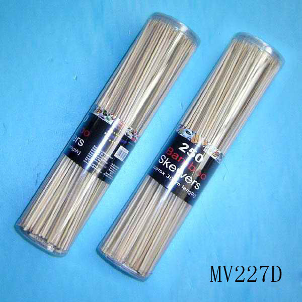 200PCS 8in BAMBOO SKEWERS PVC BOX