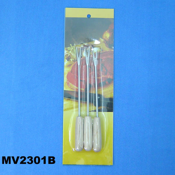 3PCS CHEESE FONDUE FORK INSERT CARD