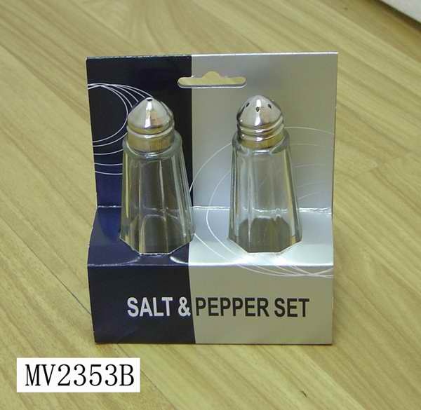 2PCS SALT and PEPPER GRASS SHAKERS