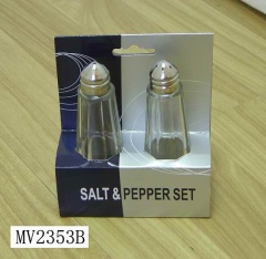 2PCS SALT and PEPPER GRASS SHAKERS