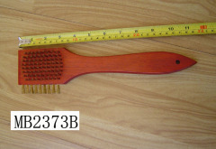 12in 2 FUNCTION BBQ BRUSH WOODEN Handle