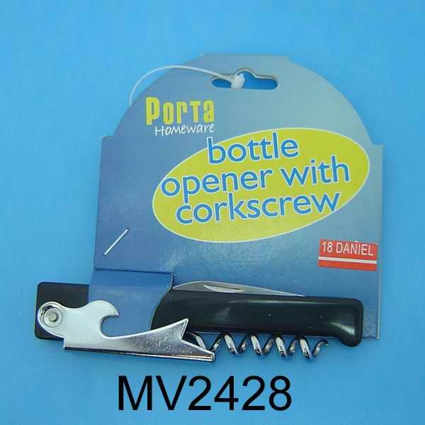 CO106BP3 IN 1 CAN OPENER with PLASTIC HandleWHITE