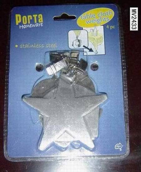 TABLE CLOTH WEIGHTS SS TEEL