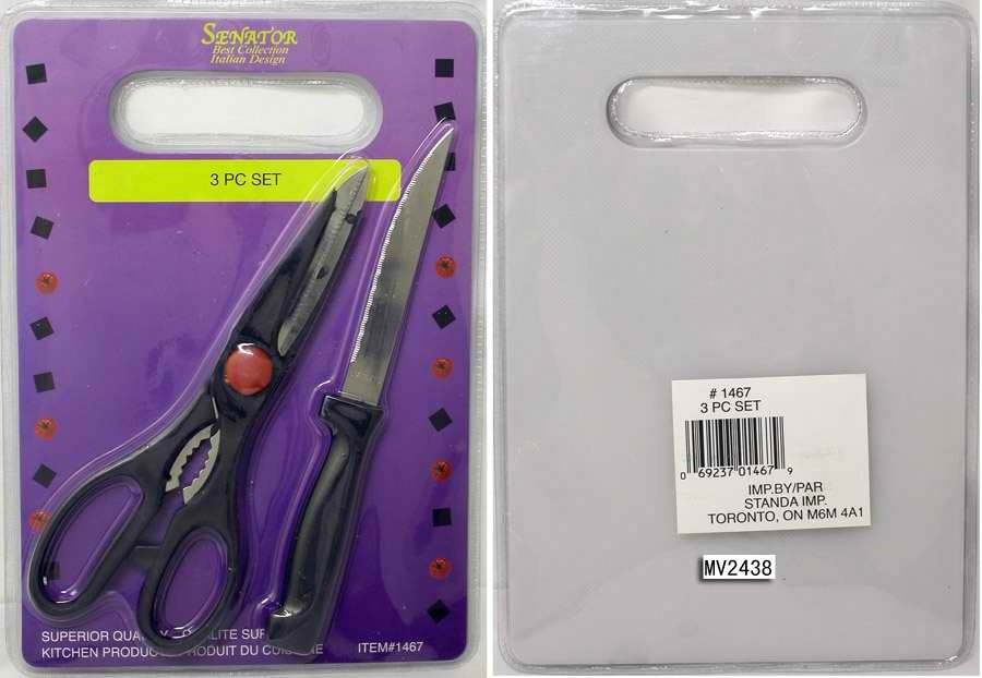 SCISSOR with KNIFE with CUTTING BOARD