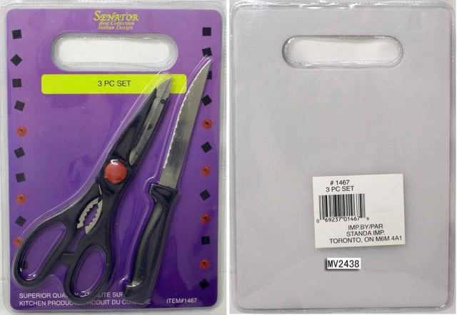 SCISSOR with KNIFE with CUTTING BOARD