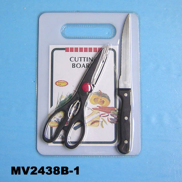 CUTTING BOARD with 2PC UTENSILS style 2