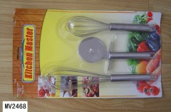KITCHEN TOOLS 2PCS EGG BEATER with PIZZA CUTTER