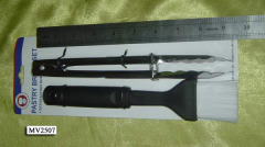 PLASTIC BRUSH and FOOD TONG