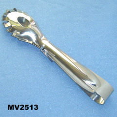 8in CHROME PLATED FOOD TONGS style 2