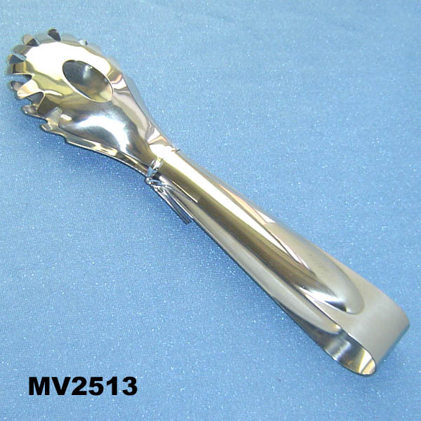 8in CHROME PLATED FOOD TONGS style 2