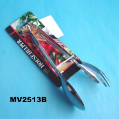 8in CHROME PLATED FOOD TONGS