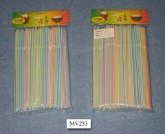 200PCS DRINKING STRWS in PVC BAG with HEADCARD