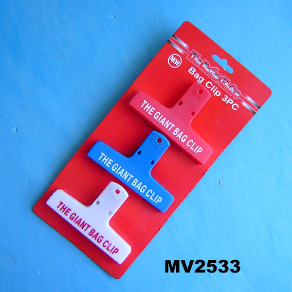 BAG CLIP 3 PC SET with CARD