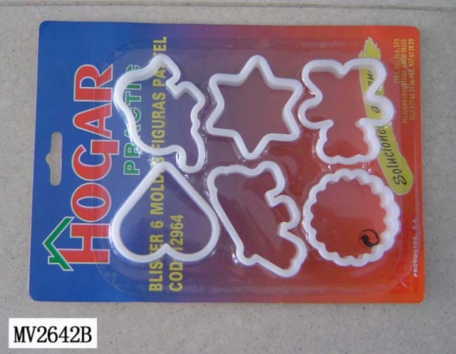 6PCS PLASTIC COOKIC MOULD