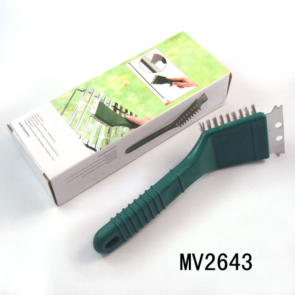 8.5in PLASTIC Handle SS BRUSH HANG TAG with PLOYBAG