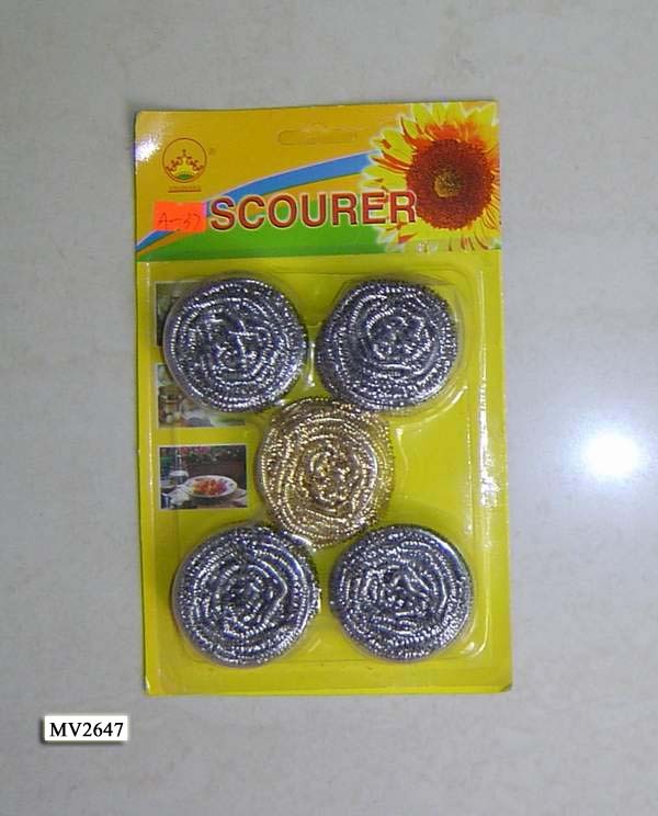 4PCS SS SCOURER and 1PC COPPER SCOURER