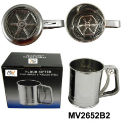 FLOUR SIFTER GUARANTEED STAINLESS STEEL in CB style 2