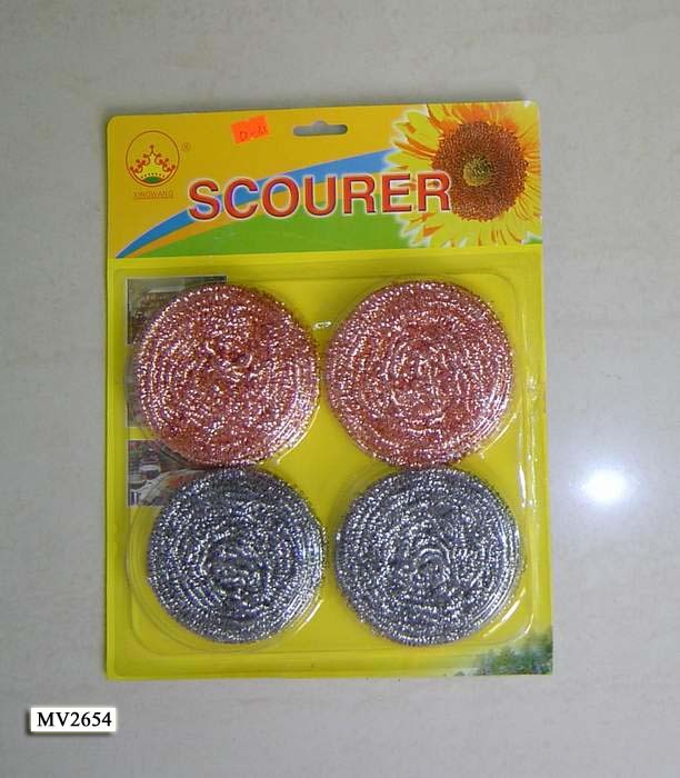 2 PCS SS SCOURER and 2PCS COPPER SCOURER