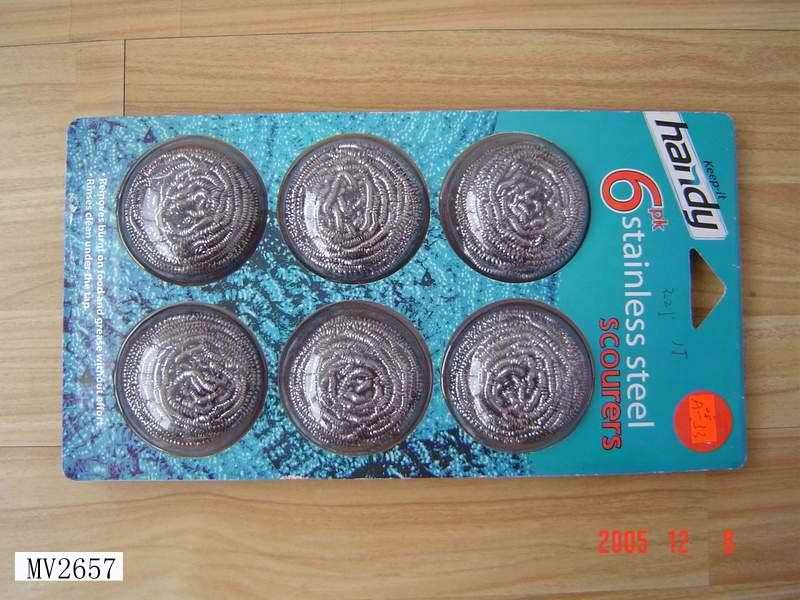 6PCS SS CLEANING SCOURER