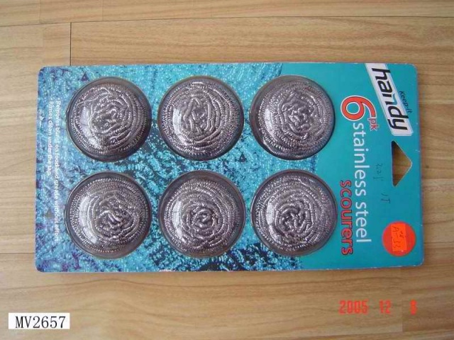 6PCS SS CLEANING SCOURER