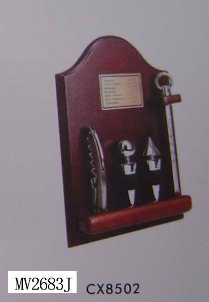 4PCS WINE SET with WOODEN DISPLAY RACK style 2