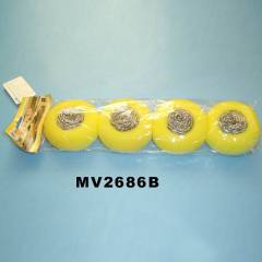 4PCS CLEANING SPONGE SCOURER in PVC BAG with HANG CARD