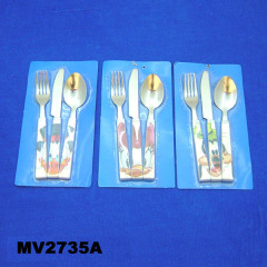3PCS CUTLERY SET THE Handle HOT PRINTING