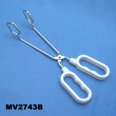 10in FOOD TONGS with PLASTIC Handle TC