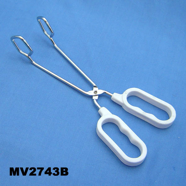 10in FOOD TONGS with PLASTIC Handle TC