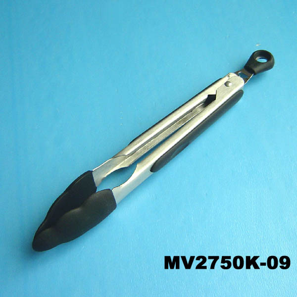 9in DELUXE SILICONE FOOD TONG with STAINLESS STEEL BODY