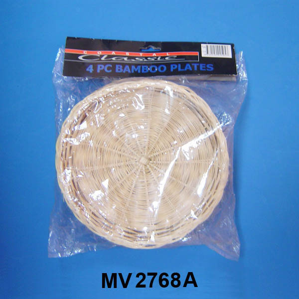 4PCS 10in BBQ BAMBOO PLATE HOLDER