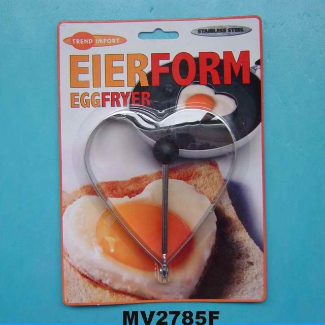SS ROUND EGGFRYER with Handle style 3