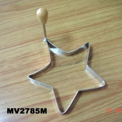 SS ROUND EGGFRYER with Handle style 8