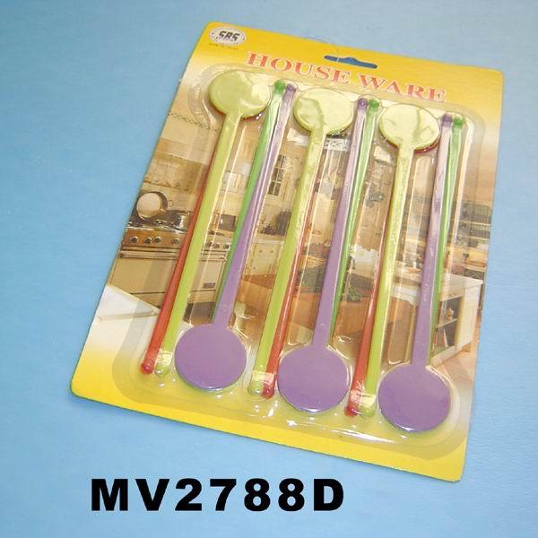 12PCS PLASTIC JUICE MIXEDCocktail stirrer style 2