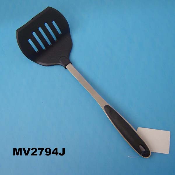 NYLON KITCHEN TOOL SLOTTED TURNER with SS Handle