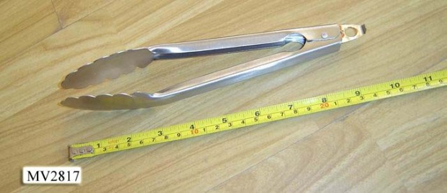 9in SS FOOD TONGS style 2