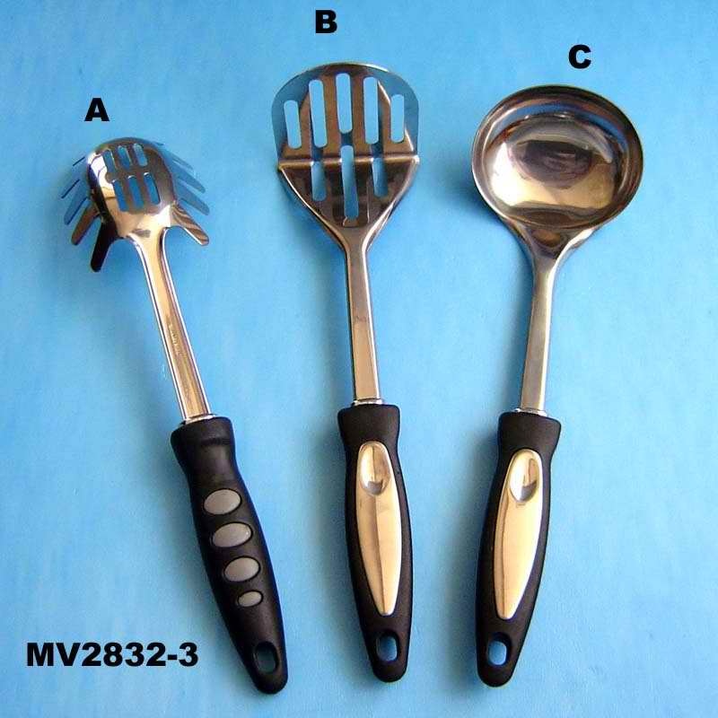 3PCS KITCHEN TOOL with INLAY SS SHEET Handle