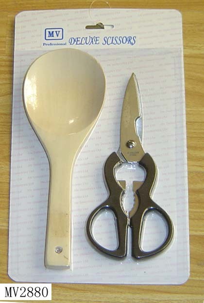 9.5in WOODEN SPOON and SCISSORS
