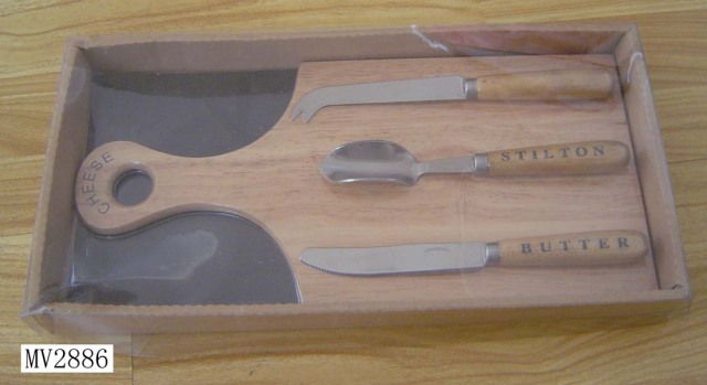 3PCS CHEESE KNIFE with CUTTING BOARD