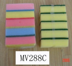 SPONGE with SCOURER PAD 5 PACK SHRINK PACK style 2
