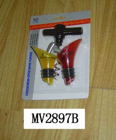 WINE OPENER with 2PCS WINE POURER