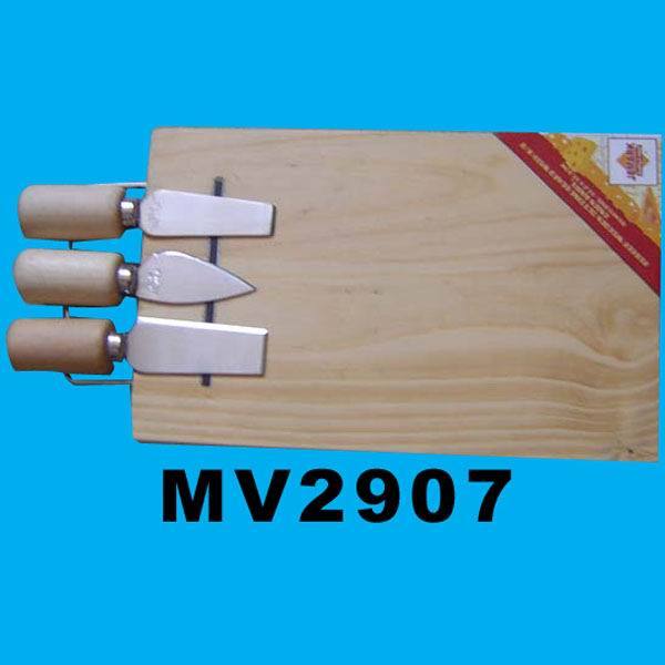 3PCS CHEESE SET with WOODEN BOARD