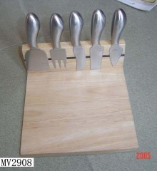 5PCS CHEESE SET with WOODEN BOARD