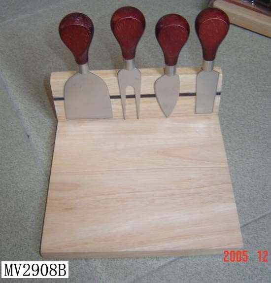 4PCS CHEESE SET with WOODEN BOARD