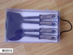 4PCS NYLON KITCHEN TOOL with INLAY SS Handle in PVC BOX