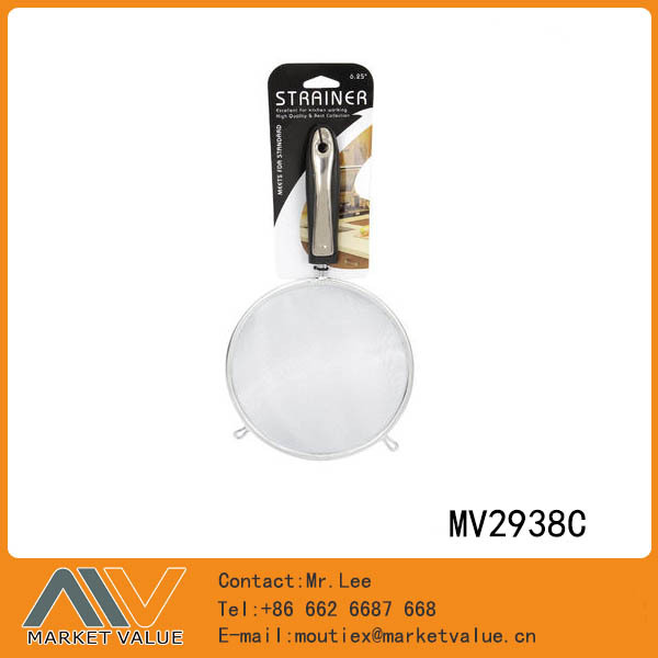 6.25in CHROME PLATING STRAINER with PLASTIC Handle TC