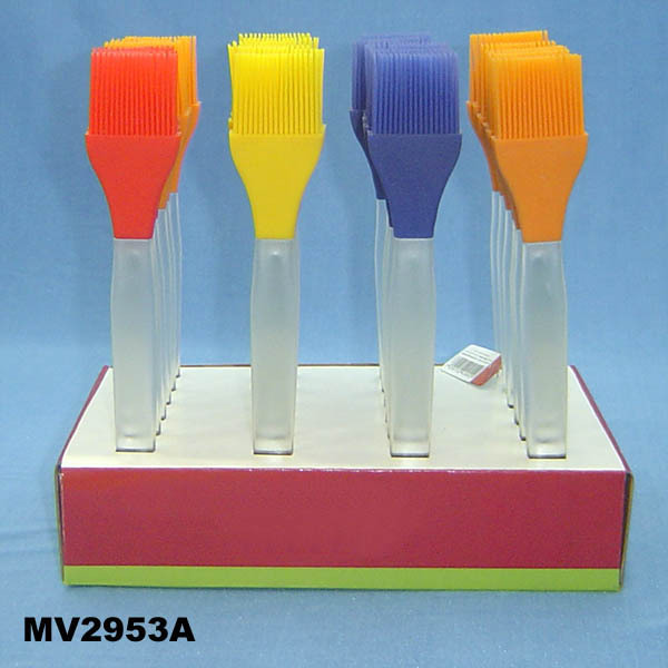 CILICONE BRUSH 24 PCS in DISPLAY BOX 4 CLRS