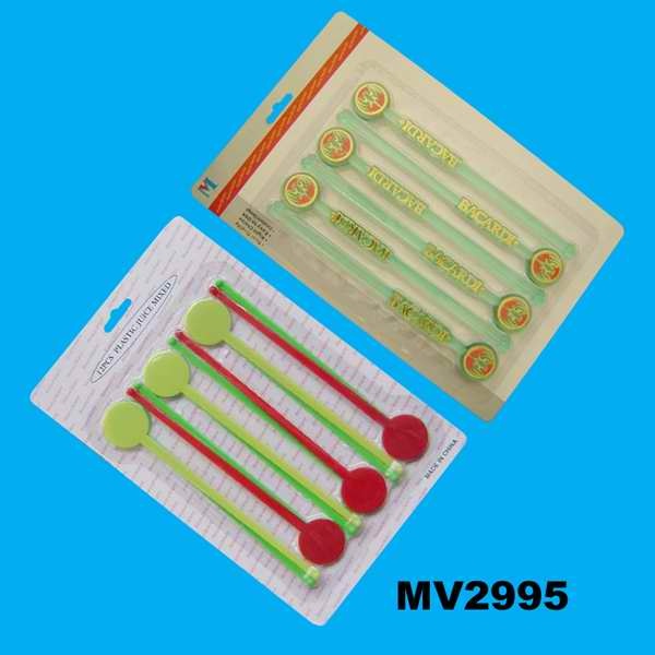 12PCS PLASTIC JUICE MIXEDCocktail stirrer