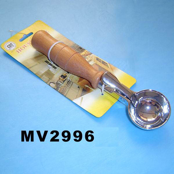 DELUXE ICE CREAM SPOON with WOODEN Handle TC