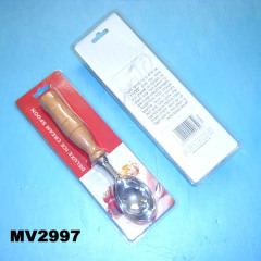 DELUXE ICE CREAM SPOON with WOODEN Handle style 4